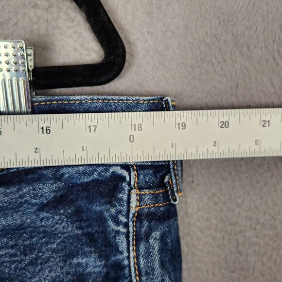 Levis 501 Jeans Mens 38x36 Blue Medium Wash Denim Straight Leg Button Fly - Picture 3 of 16